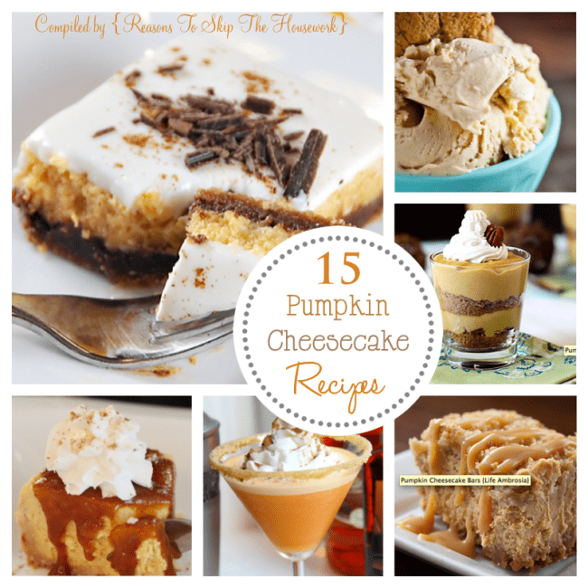 15 Pumpkin Cheesecake Recipes {Reasons To Skip The Housework}