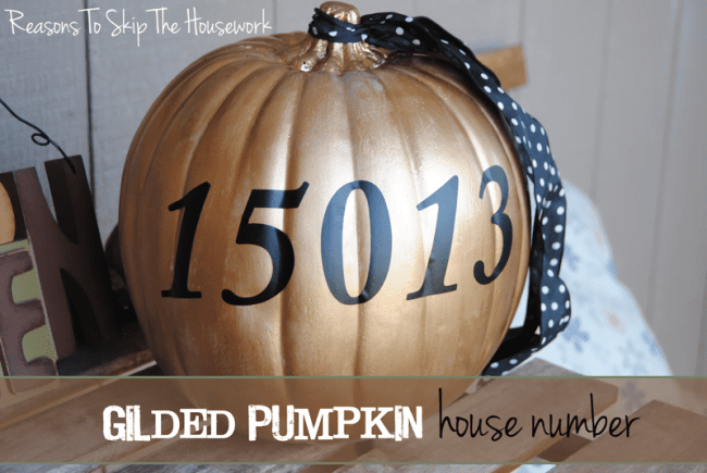 gilded pumpkin {Reasons To Skip The Housework}