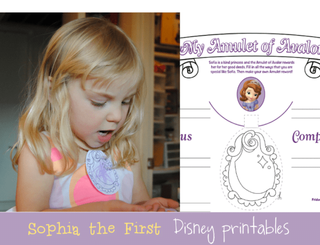 Disney's Sophia The First Printables via Reasons To Skip The Housework