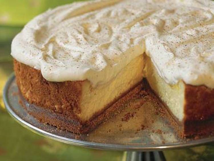 Eggnog Cheesecake With Gingersnap Crust