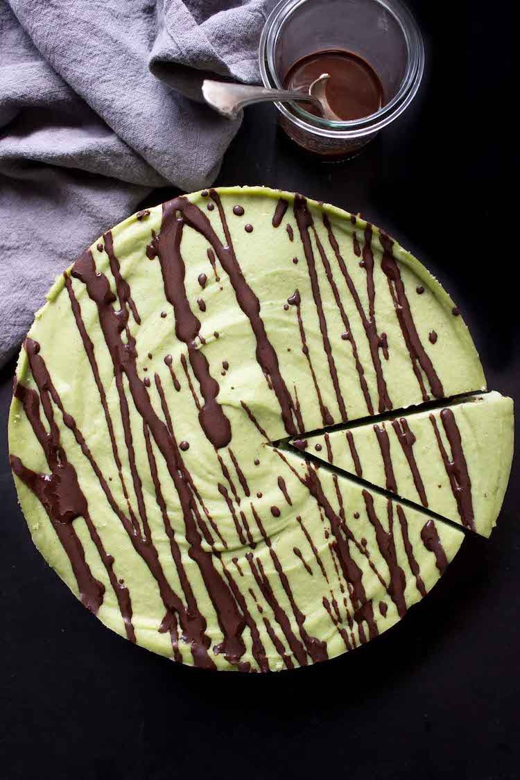 vegan matcha cheesecake