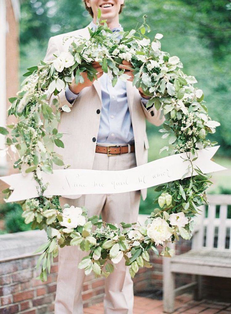 Beautiful floral wedding wreath