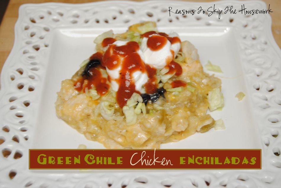 Green Chile Chicken Enchiladas