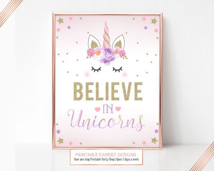 unicorn birthday party ideas: Believe in Unicorns