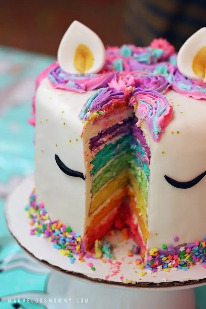 Rainbow Unicorn Cake