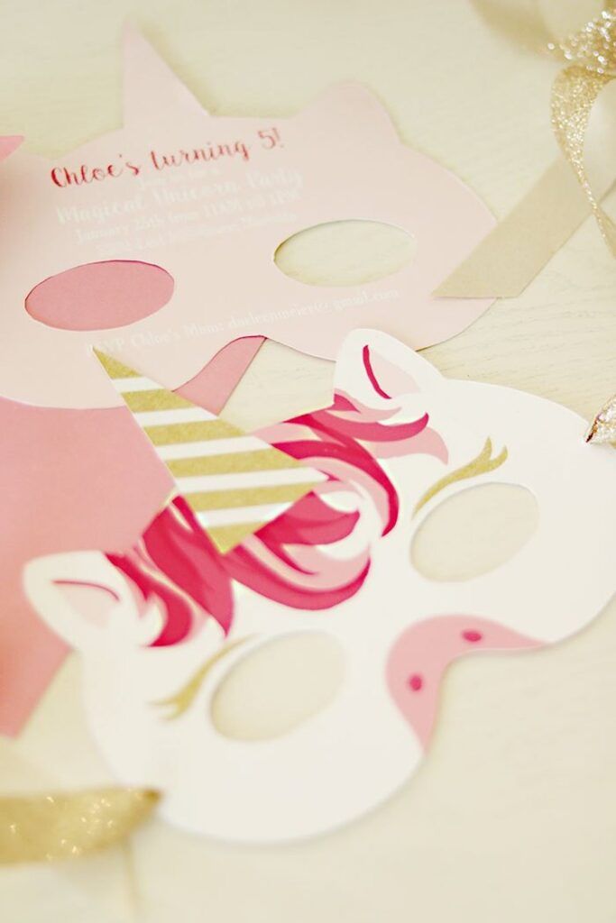 Unicorn Mask Invitation