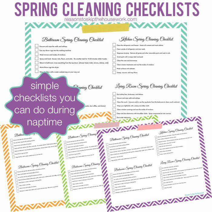 Spring cleaning checklist