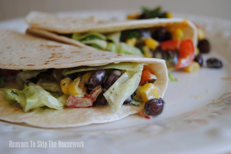 black bean salsa tacos