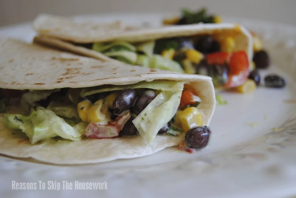 black bean salsa tacos