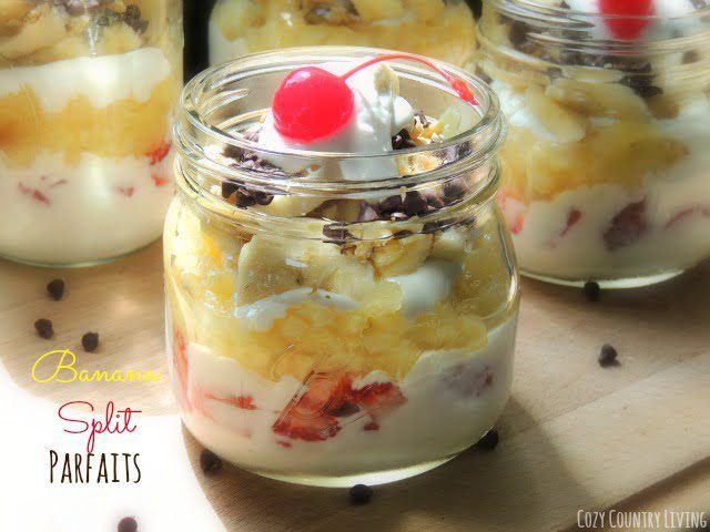 Banana-Split-Parfaits