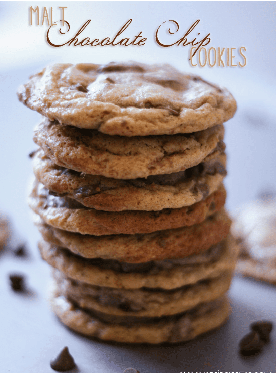 malt chocolate chip cookies