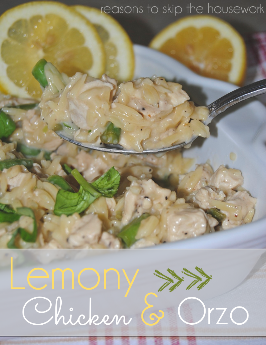 lemony chicken and orzo