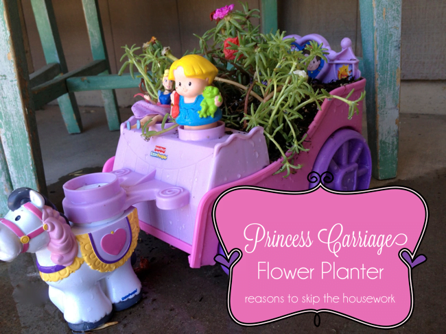 princess carriage flower planter