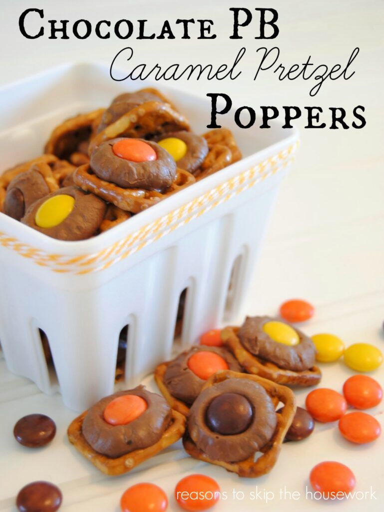 Chocolate PB Caramel Poppers