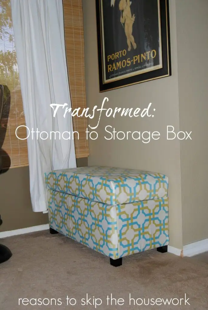 fabric covered storage box