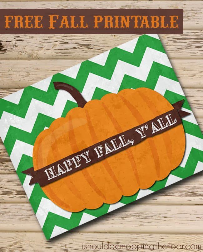 Free Fall Printable Design: Happy Fall, Y’all! – REASONS TO SKIP THE ...