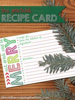 printable recipe card