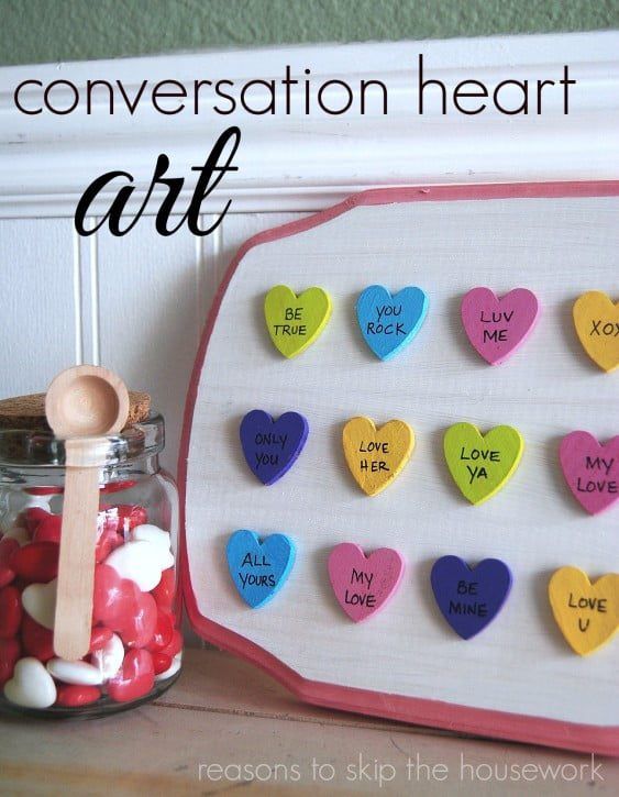 conversation heart art