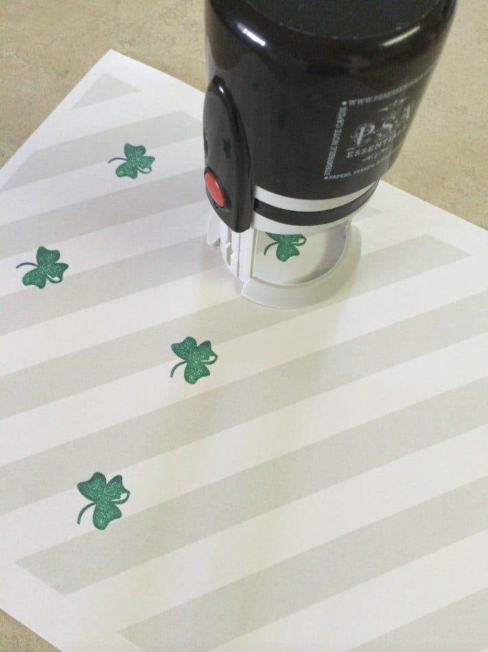 stamping shamrocks