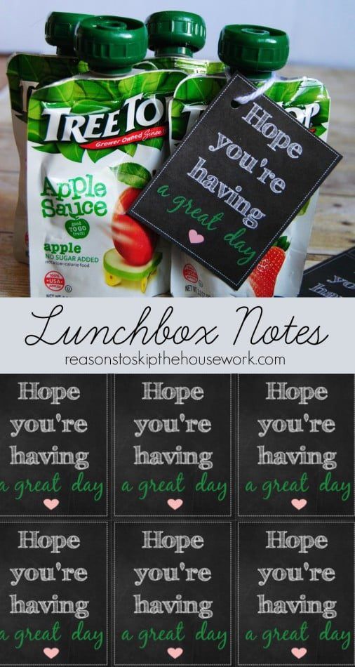 printable lunchbox notes