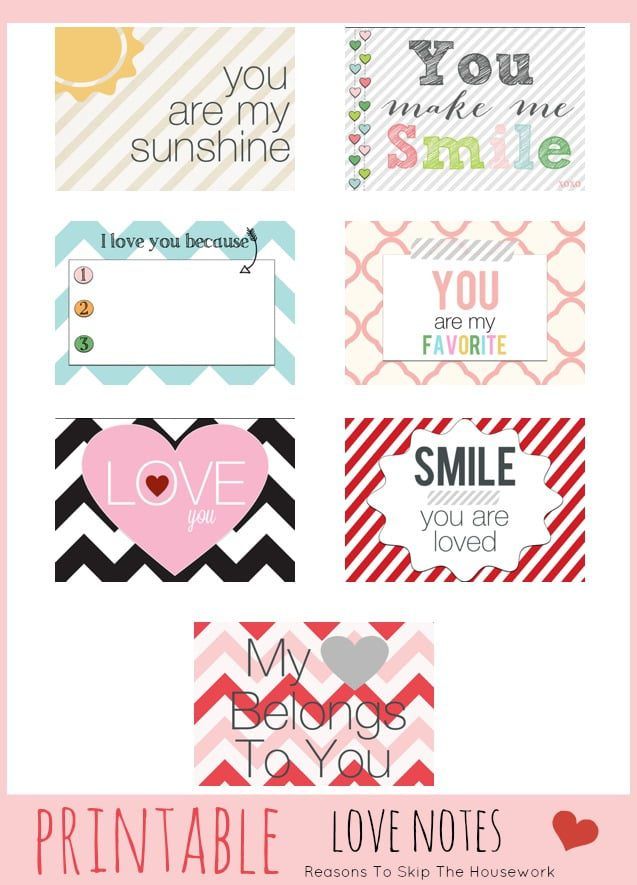 printable love notes