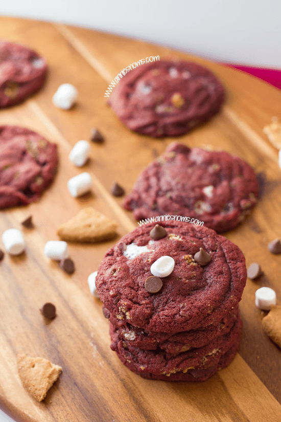 Red Velvet S'mores Cookies