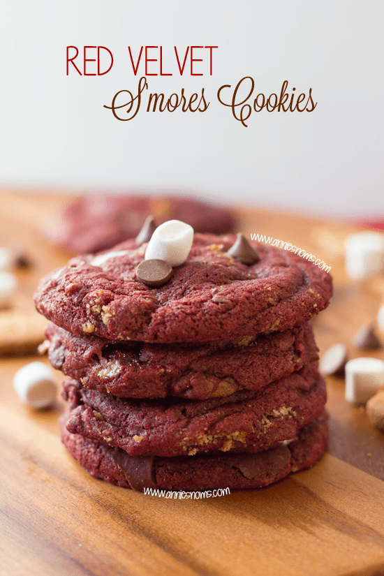 Red Velvet S'mores Cookies