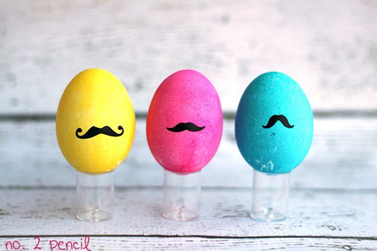 Mr Mustache Easter Eggs