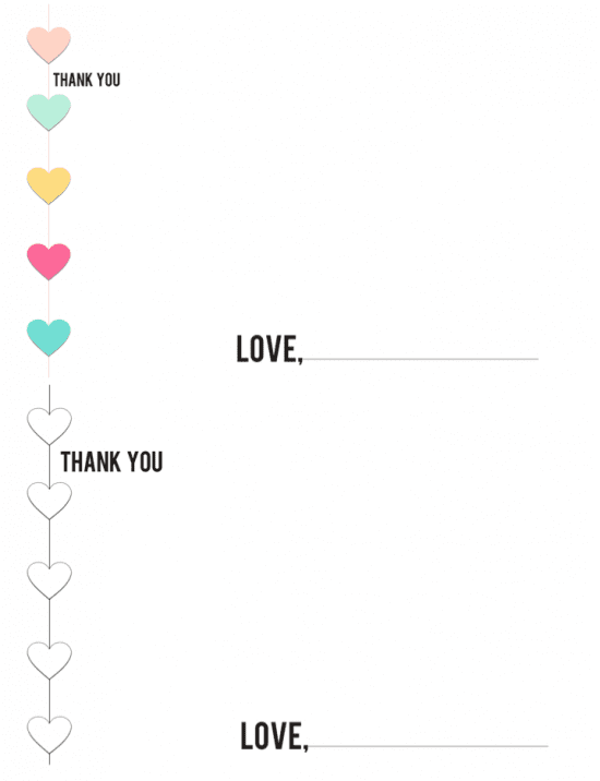 toddler thank you cards