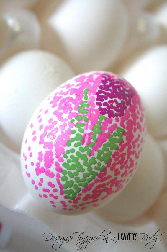 DIY Dotted Easter Egg Tutorial by Designer Trapped in a Lawyer's Body for Reasons to Skip the Housework