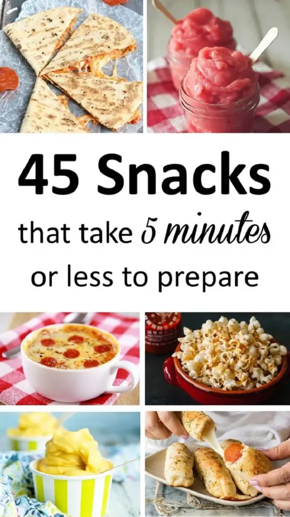 Really easy snacks to make in 5 minutes