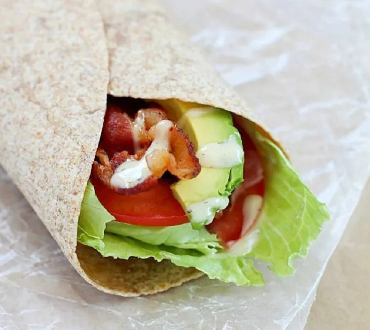 BLTA Wrap -  A 5-minute snacks