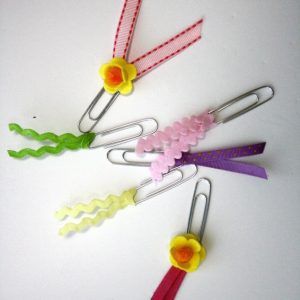 Easy embellished paper clips! By Designer Trapped in a Lawyer's Body for Reasons to Skip the Housework.