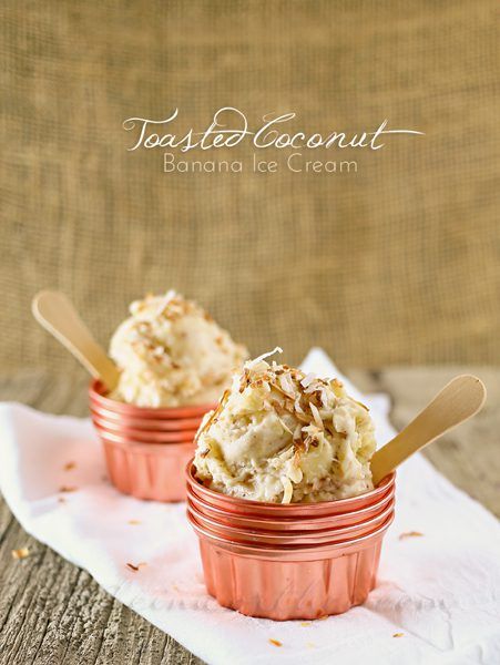 Toasted Coconut Banana Ice Cream