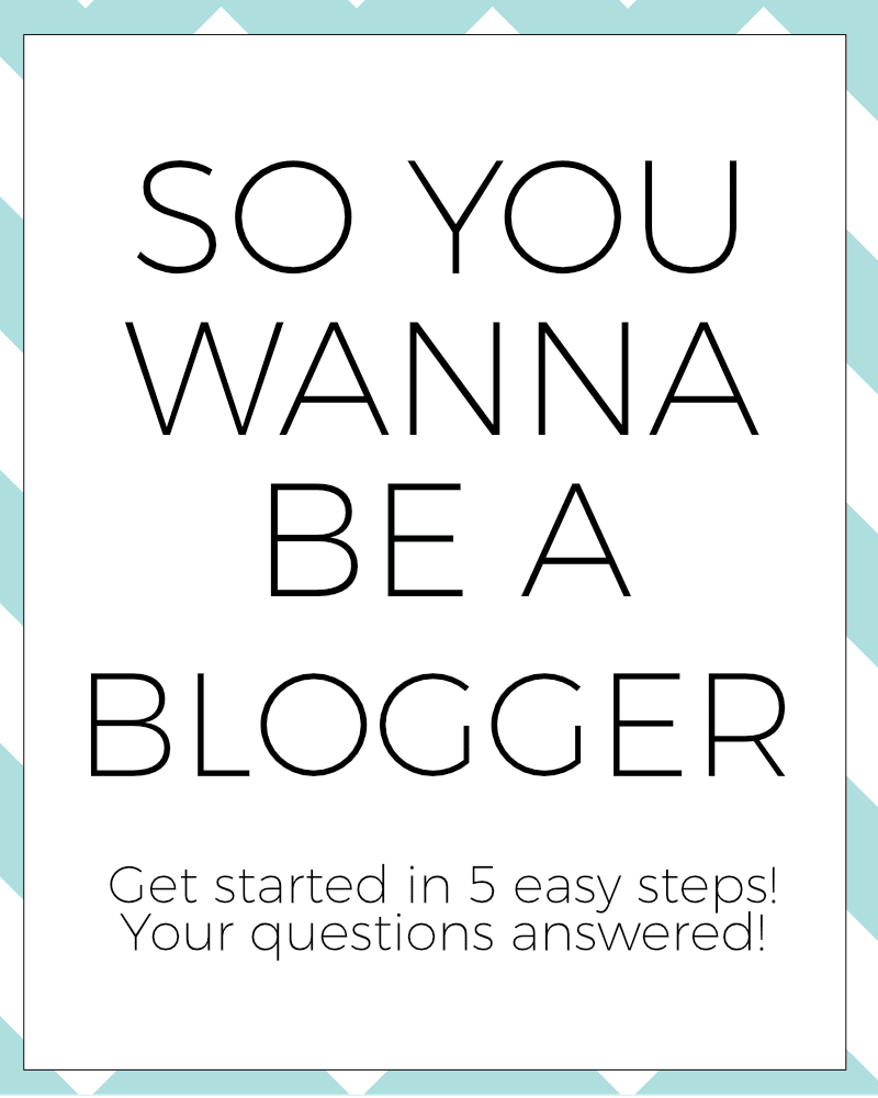 so you wanna be a blogger