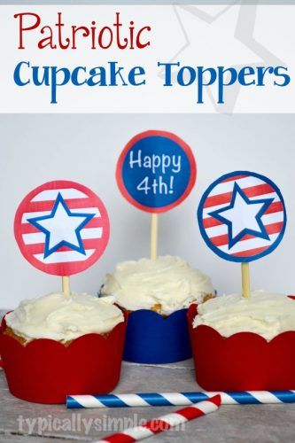 Patriotic Cupcake Toppers Free Printable – REASONS TO SKIP THE HOUSEWORK