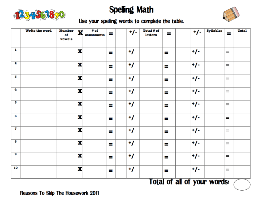 practice spelling words