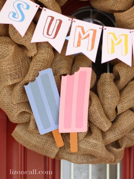 Free Popsicle cutter file - perfect for #summer #wreath or #Party #garland #popsicle