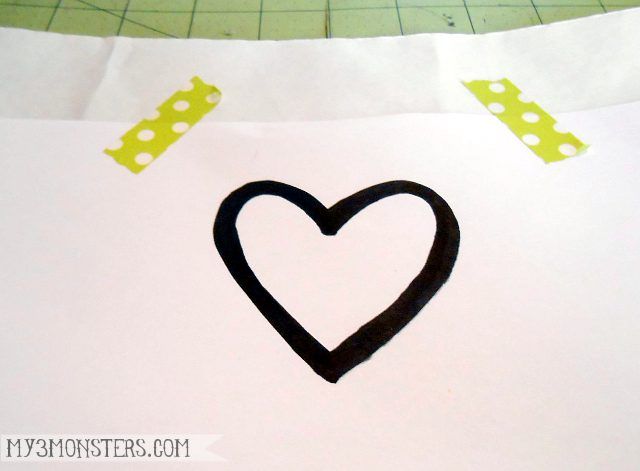 freezer paper stencil step 1