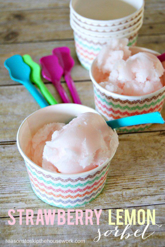 strawberry lemon sorbet