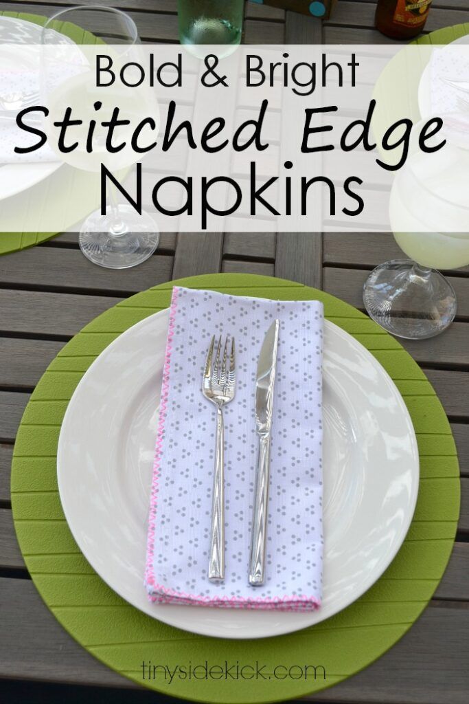 bright stitched edge napkins