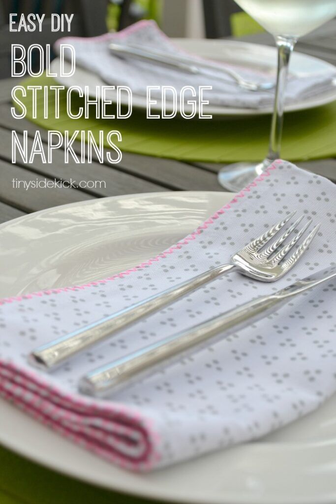 easy stitched edge napkins