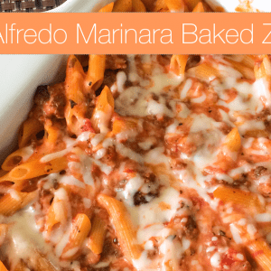 alfredo marinara baked ziti