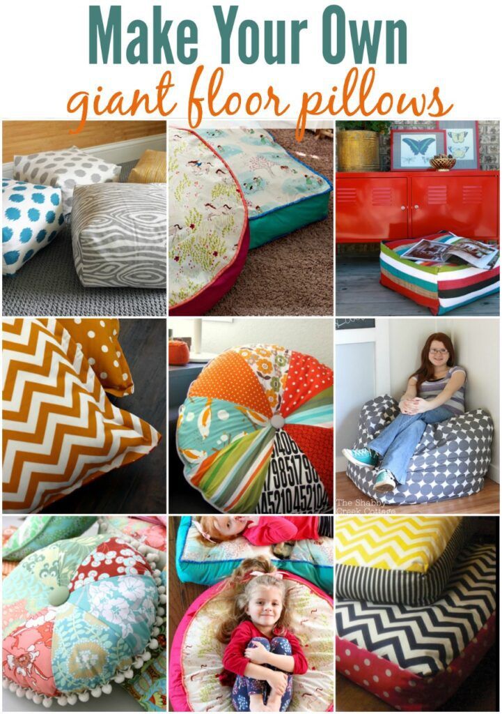 DIY Giant Floor Pillow Pattern - The Polka Dot Chair