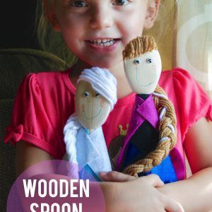 wooden spoon puppets