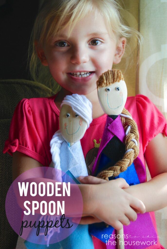 wooden spoon puppets