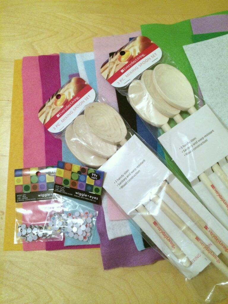 wooden spoon puppets materials