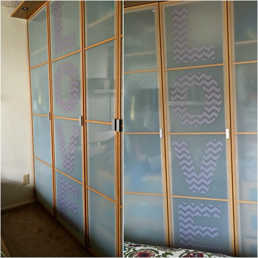 stenciled closet doors 1