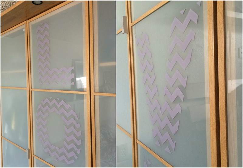 stenciled closet doors 2