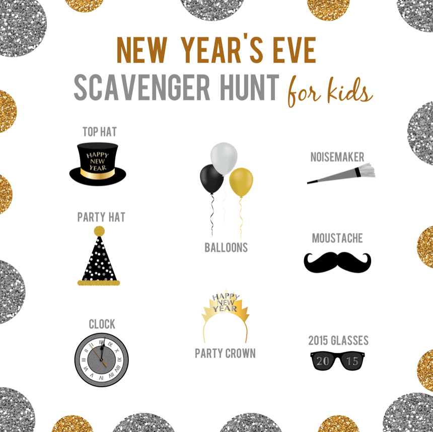 New Years Eve Scavenger Hunt for Kids